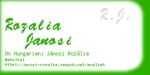 rozalia janosi business card